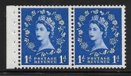 SB22 1d Wilding Tudor booklet pane perf type E UNMOUNTED MNT