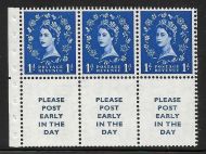 SB24b Wilding booklet pane Tudor - Modified Setting UNMOUNTED MNT MNH