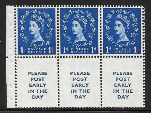 SB24b Wilding booklet pane Tudor - Modified Setting UNMOUNTED MNT MNH