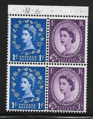 SB37 Wilding booklet pane Crown Right perf type I UNMOUNTED MNT