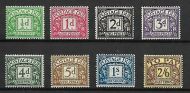 Sg D27 - D34 1937-38 George VI Full set of Postage Dues UNMOUNTED MINT/MNH
