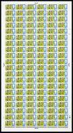 SG689 1966 4d Landscapes (Ord) Cylinder 2A1B1C dot  - Full Sheet UNMOUNTED MINT