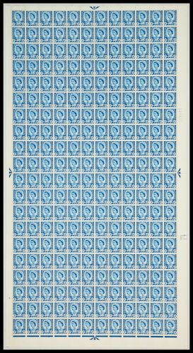 XW7 4d Wales Regional Sheet No Wmk Chalky - Full sheet UNMOUNTED MINT MNH