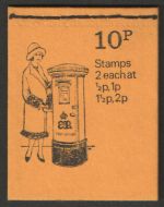 DN58 Feb 1973 Pillar boxes 10p Stitched Booklet - good condition - complete