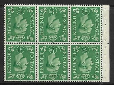 QB4a perf type I (Ie middle) - ½d Pale Green Booklet pane UNMOUNTED MINT