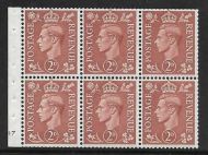 QB31 perf type B3(I) Cyl H47 No Dot - 2d Booklet pane UNMOUNTED MINT