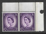 Sg 607a S73a 3d Wilding Phos graphite Narrow Band Right pair UNMOUNTED MINT/MNH