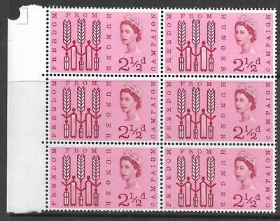 Sg 634b 1963 2½d Freedom From Hunger (Ord) Listed Flaw - Broken R UNMOUNTED MINT