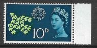 1961 Sg 628 CEPT 10d With shift of Blue to Right UNMOUNTED MINT