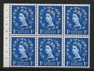 SB40b Wilding booklet pane Green phos with variety 1x 8mm band UNMOUNTED MNT MNH