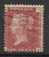 1858 Sg 43 1d Penny Red plate 164 Lettered I-A UNMOUNTED MINT