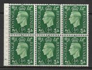 QB1 perf type B4A(I) cylinder E18 Dot - ½d Green Booklet pane UNMOUNTED MINT
