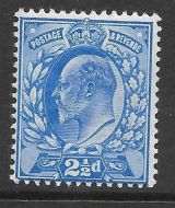 Sg 231 M16(1) 2½d Deep Ultramarine De La Rue UNMOUNTED MINT