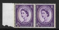Sg 607a 3d Wilding Phos graphite Narrow Band Left pair UNMOUNTED MINT