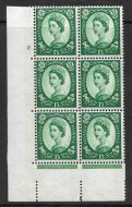 1 3 Violet 8mm Phosphor cylinder 2 No Dot perf A(E I) MOUNTED MINT in margin
