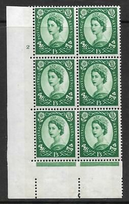 1 3 Violet 8mm Phosphor cylinder 2 No Dot perf A(E I) MOUNTED MINT in margin