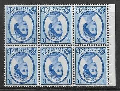 SB107a Wilding booklet pane Blue Phos perf type Ie Top UNMOUNTED MNT