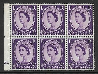 SB99 Wilding booklet pane Phosphor cylinder K15 Dot perf Ie(m) UNMOUNTED MNT