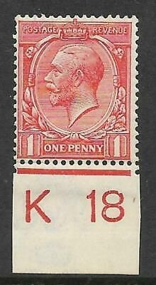 N16(8) 1d Pale Red Royal Cypher Control K18 Imperf UNMOUNTED MINT