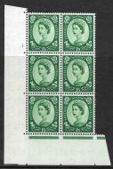 1/3 Wilding Tudor Crown cylinder 1 Dot perf type A(E/I) UNMOUNTED MINT