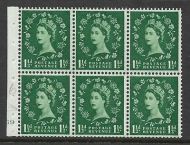 SB62 Wilding booklet pane cylinder G9 ND Dot perf I UNMOUNTED MNT