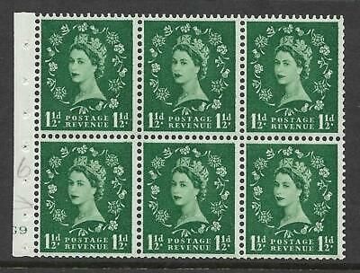 SB62 Wilding booklet pane cylinder G9 ND Dot perf I UNMOUNTED MNT