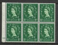 SB59 Wilding booklet pane Tudor cylinder G3 No Dot perf Ie bottom UNMOUNTED MNT