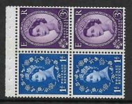 SB47 Wilding booklet pane Blue phos S/W Right perf type AP UNMOUNTED MNT