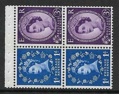 SB47 Wilding booklet pane Blue phos S/W Right perf type AP UNMOUNTED MNT