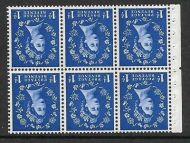 SB26a 1d Wilding booklet pane perf type Ie middle UNMOUNTED MNT MNH