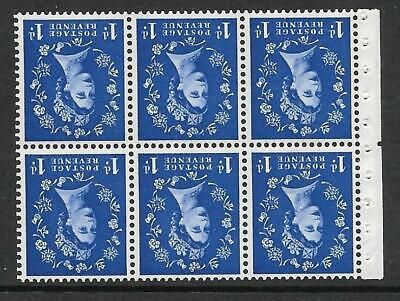 SB26a 1d Wilding booklet pane perf type Ie middle UNMOUNTED MNT MNH