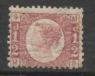Sg 48 ½d Rose Red Plate 12 Lettered M-S UNMOUNTED MINT
