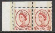 Sg S97a 4½d Wilding Blue Phos on Cream 1 x 6mm band left corner UNMOUNTED MINT