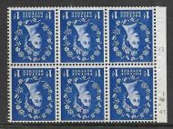 SB39ac 1d Graphite Wilding booklet pane with listed variety UNMOUNTED MNT