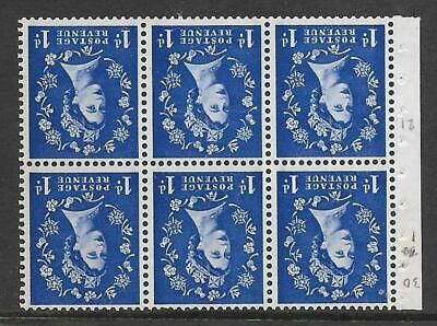 SB39ac 1d Graphite Wilding booklet pane with listed variety UNMOUNTED MNT