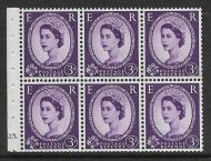 SB92 Wilding booklet pane M C on Cream cylinder K15 Dot UNMOUNTED MNT