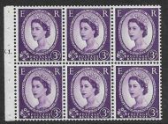 SB90 Wilding booklet pane Edward Crown cyl K1T Dot UNMOUNTED MINT