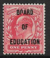 Sg O84 1d Scarlet Board Of Education overprint with broken O UNMOUNTED MINT