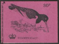 DQ72 Aug 1973 British Bird Series  30p Stitched Booklet - complete