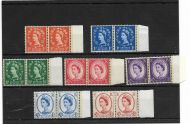 Sg 599 - 609 Wilding Phos graphite Narrow Band Right marginal set UNMOUNTED MINT
