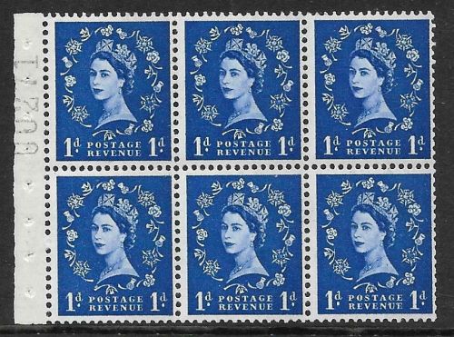 SB40b Wilding booklet pane Green phos - 1 band on each stamp UNMOUNTED MNT