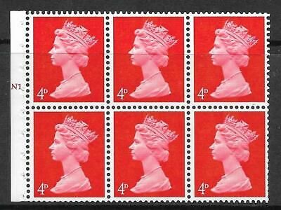 UB14 Pre-decimal Machin Booklet Pane Cyl N1T No Dot UNMOUNTED MINT MNH