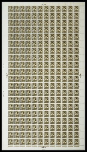 XJ7 4d Jersey Regional - Full sheet UNMOUNTED MINT