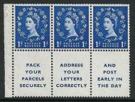 SB25 Wilding booklet pane Tudor perf type I UNMOUNTED MNT