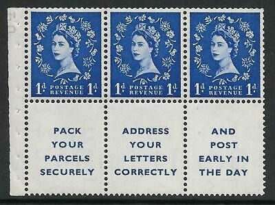 SB25 Wilding booklet pane Tudor perf type I UNMOUNTED MNT
