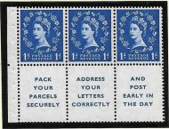 SB25 Wilding booklet pane Tudor perf type Ie middle UNMOUNTED MNT