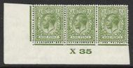 N43(3) 9d Deep Olive Green Block Cypher Control X35 imperf UNMOUNTED MINT