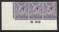 Spec N38(4) 3d Deep Violet Block Cypher Control S33 MOUNTED MINT