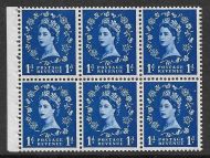 SB49a 1d Wilding booklet pane Violet 8mm perf type Ie Bottom UNMOUNTED MNT