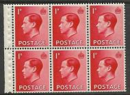 PB2a 1d Edward VIII Booklet pane perf type P UNMOUNTED MINT